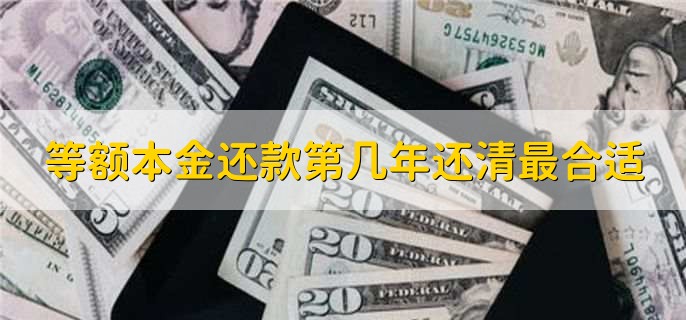 等额本金还款第几年还清最合适