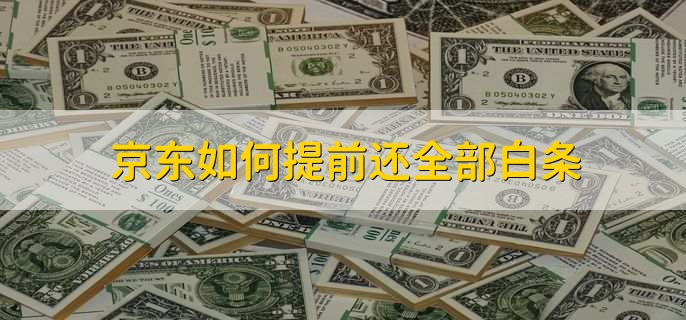 京东如何提前还全部白条，有以下5步