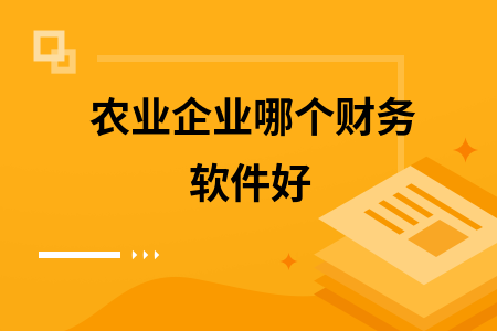农业企业哪个财务软件好