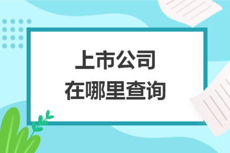 上市公司在哪里查询