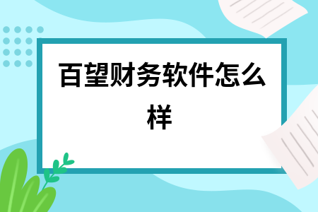 百望财务软件怎么样