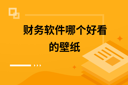 财务软件哪个好看的壁纸