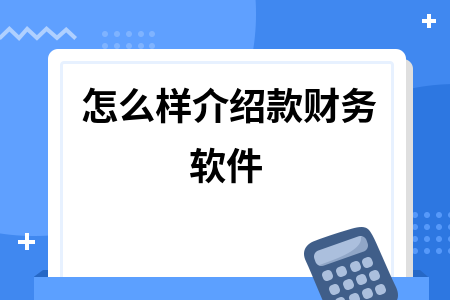 怎么样介绍款财务软件