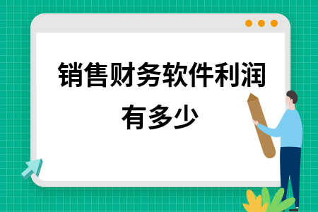 销售财务软件利润有多少