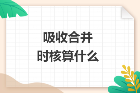 吸收合并时核算什么