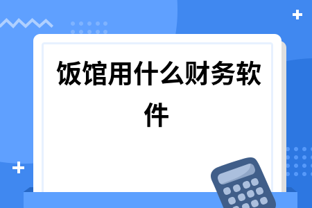 饭馆用什么财务软件