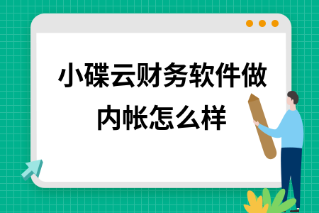 小碟云财务软件做内帐怎么样