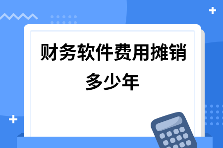 财务软件费用摊销多少年