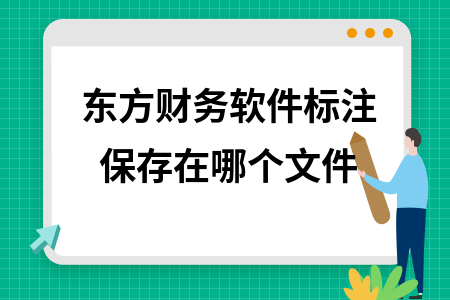 东方财务软件标注保存在哪个文件