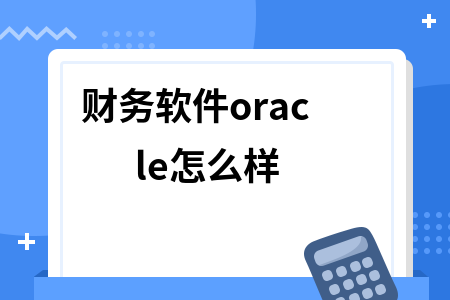 财务软件oracle怎么样