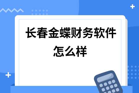 长春金蝶财务软件怎么样