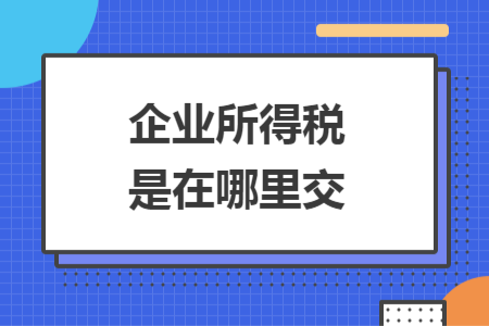 企业所得税是在哪里交