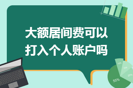 大额居间费可以打入个人账户吗