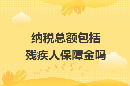 纳税总额包括残疾人保障金吗