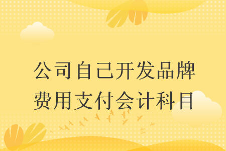 公司自己开发品牌费用支付会计科目
