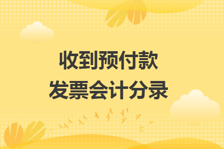 收到预付款发票会计分录