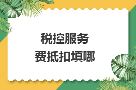 税控服务费抵扣填哪