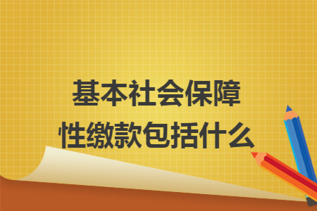 基本社会保障性缴款包括什么