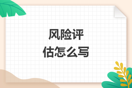 风险评估怎么写