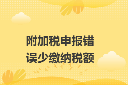 附加税申报错误少缴纳税额