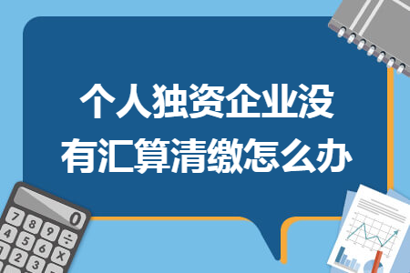 个人独资企业没有汇算清缴怎么办
