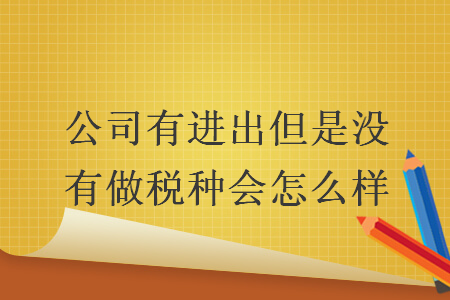 公司有进出但是没有做税种会怎么样