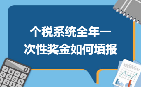 个税系统全年一次性奖金如何填报