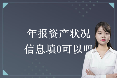 年报资产状况信息填0可以吗