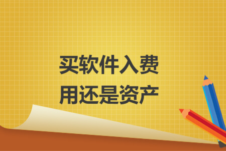 买软件入费用还是资产