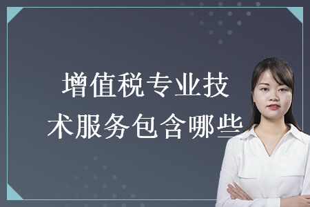 增值税专业技术服务包含哪些