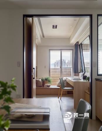 客厅书房一体设计装修效果图
