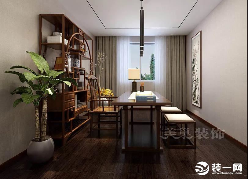 美巢装饰330平轻奢新中式，沉稳大气风深得人心