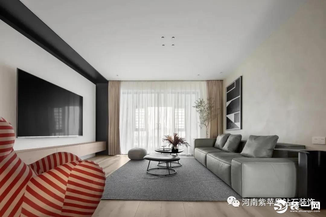 现代简约风格三室两厅装修效果图