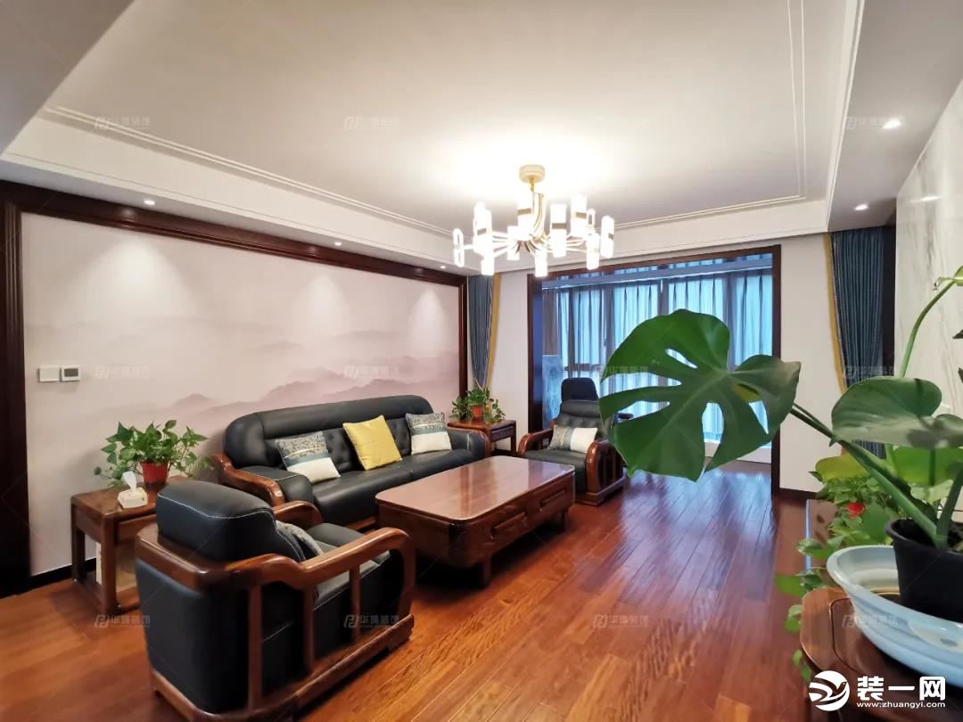 郑州华埔装饰长基花园小区新中式，超强储物功能安排