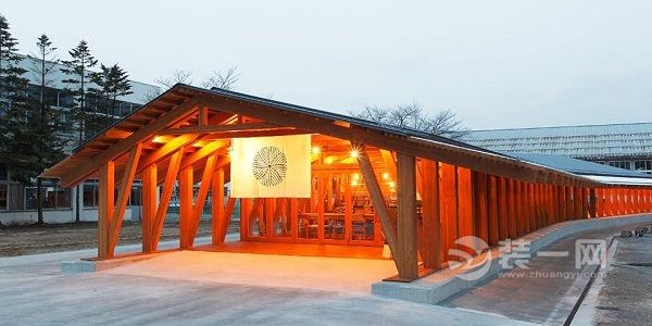 木制开放式活动中心效果图