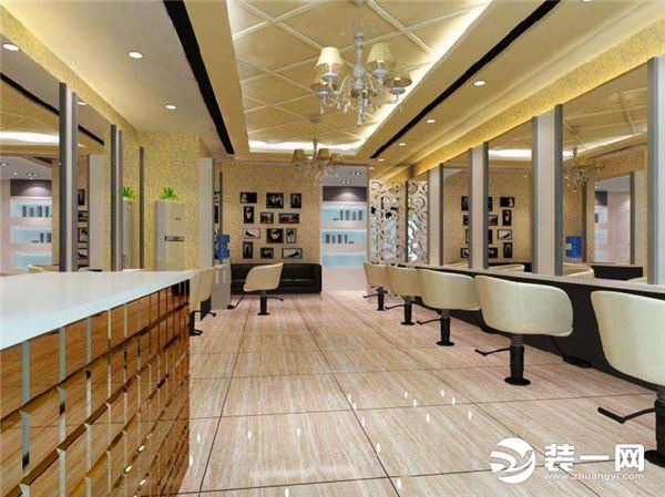 欧式美发店装修风格图