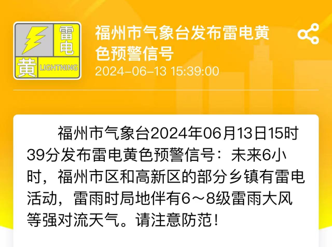 局部180毫米！福建升级预警！