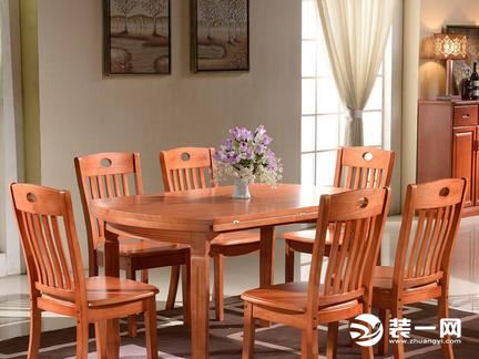 红木伸缩餐桌效果图
