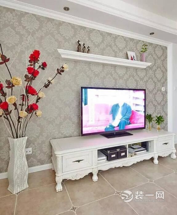 86㎡简约欧式装修设计风格电视背景墙效果图