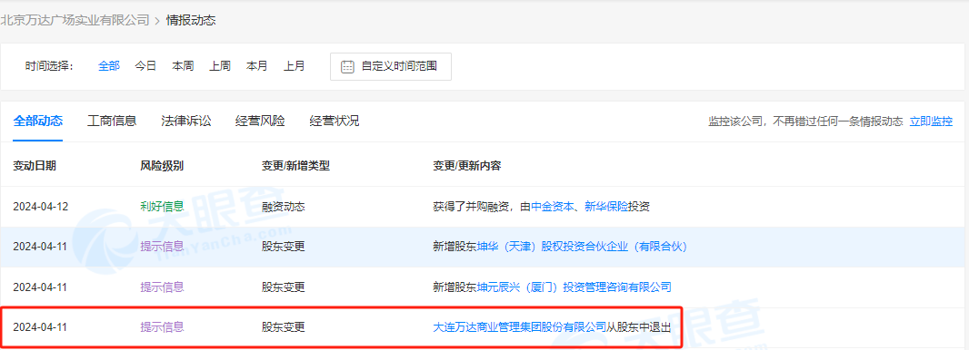王健林，退出！