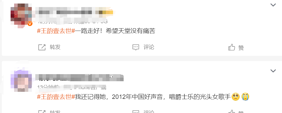 《中国好声音》歌手王韵壹去世，年仅38岁