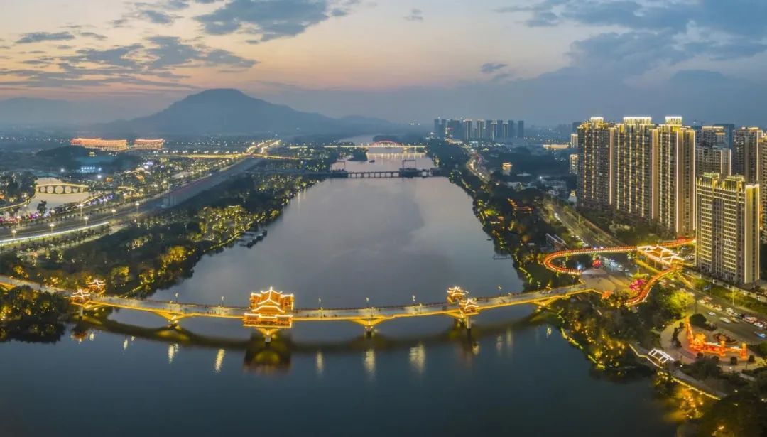 璀璨的漳州一江两岸夜景